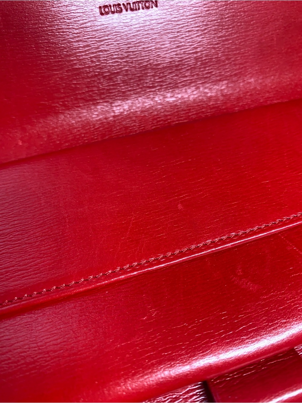 Louis Vuitton Red Textured Epi Leather Long Wallet - Picture 16 of 17